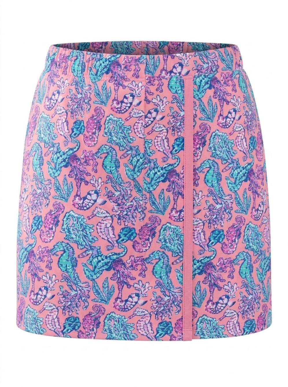 Simply Southern Pink Seahorse Paisley Coastal Skort Shorts Women Size XXL